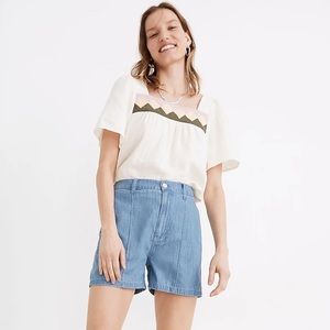 Madewell Pintuck Denim Shorts | Size 30